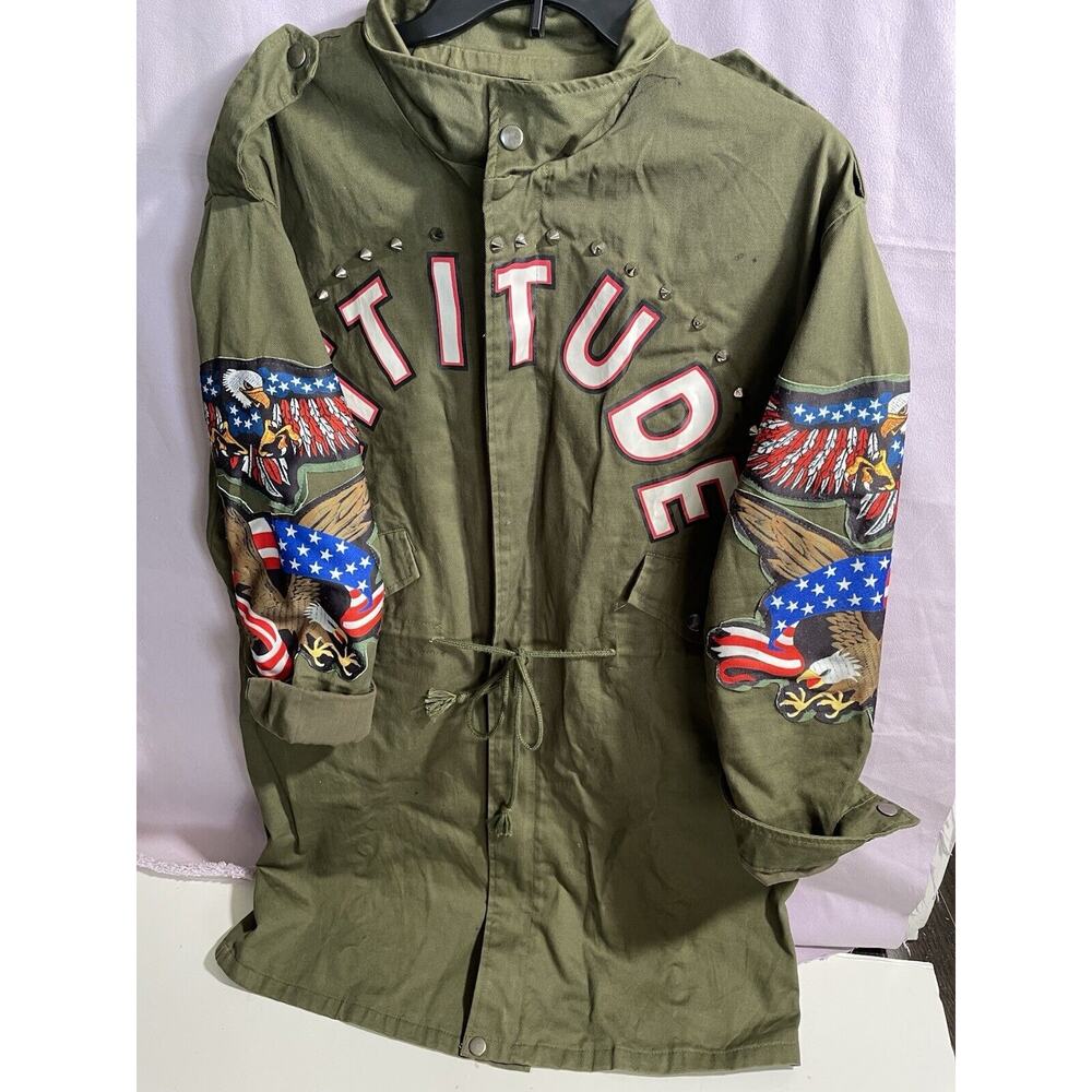 Jacket/ coat Nevada Love, Olive Green Med embellished Women’s - Picture 2 of 6